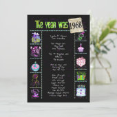 Invitation année d'anniversaire 1968 (Debout devant)