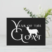 Invitation Année de la chèvre (Debout devant)