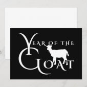 Invitation Année de la chèvre (Devant / Derrière)