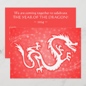 Invitation année de la étoile du dragon (Devant / Derrière)