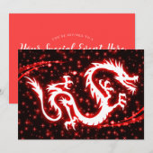 Invitation année de la starshine du dragon (Devant / Derrière)