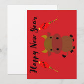 Invitation Année de l'Ox 2021 blanc (Devant / Derrière)