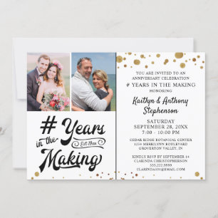 Invitation ANNÉE D'OR Noir DANS LA FABRICATION