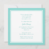 Invitation Année du Baby shower de chèvre - Bleu d'oeuf de Ro (Dos)