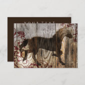 Invitation année du cheval en bois (Devant / Derrière)