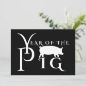 Invitation Année du cochon (Debout devant)