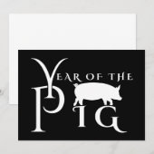 Invitation Année du cochon (Devant / Derrière)