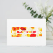 Invitation Année du cochon Bannière Bokeh 2019 (Debout devant)