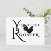 Invitation Année du coq (Debout devant)