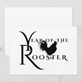 Invitation Année du coq (Devant / Derrière)