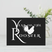 Invitation Année du coq (Debout devant)