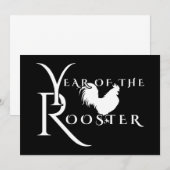Invitation Année du coq (Devant / Derrière)