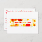 Invitation année du coq 2017 (bokeh) (Devant / Derrière)