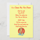 Invitation Année du dragon (Dos)