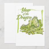 Invitation Année du dragon (Devant / Derrière)