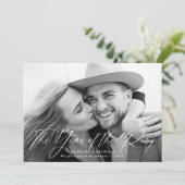 Invitation Année du Fiançailles photo de la ceinture Faire-pa (Debout devant)