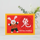 Invitation Année du lapin (Debout devant)