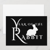 Invitation Année du lapin (Devant / Derrière)
