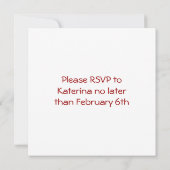 Invitation Année du lapin avec le yin yang (texte blanc) (Dos)