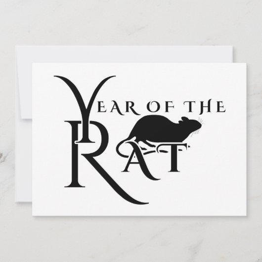 Invitation Année du rat (Devant)