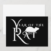 Invitation Année du rat (Devant / Derrière)