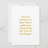 Invitation Année du rectangle du Dragon (Dos)