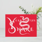 Invitation Année du serpent (Debout devant)