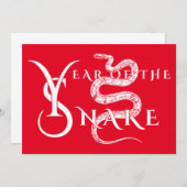 Invitation Année du serpent (Devant / Derrière)