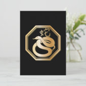 Invitation Année du serpent (Debout devant)