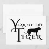 Invitation Année du tigre (Devant / Derrière)