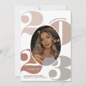 Invitation Année Elégante Photo Graduation Party (Devant)