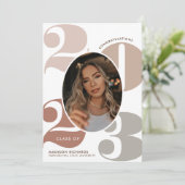 Invitation Année Elégante Photo Graduation Party (Debout devant)