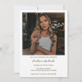 Invitation Année Elégante Photo Graduation Party (Dos)