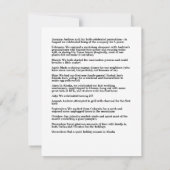 Invitation Année en revue avec photos (Dos)