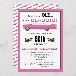 Invitation Année faite sur commande elle n'est pas vieux mais