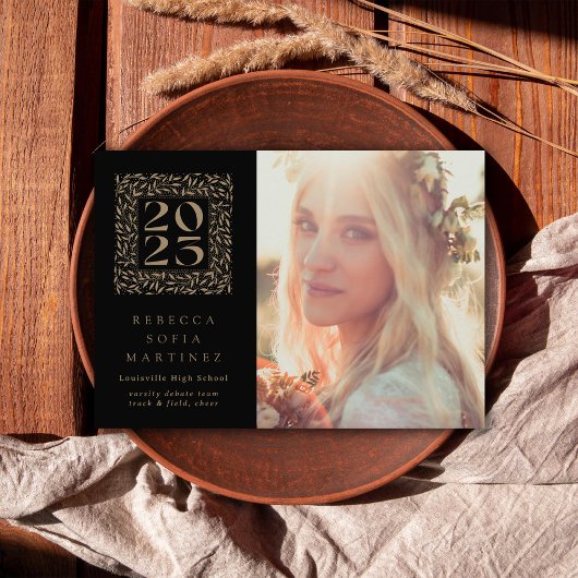 Invitation Année feuilletée - Diplôme photo