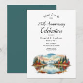 Invitation Année modifiable Forêt rustique de l'automne au bo (Devant / Derrière)
