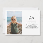 Invitation Année | Photo simple fête d'anniversaire (Devant)