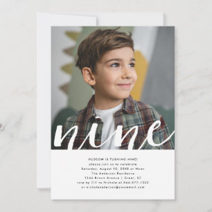 Invitation Année Photo simple fête d'anniversaire