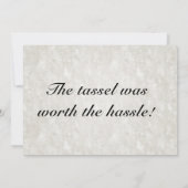 Invitation Année sur mesure Formation de Tassel College Gradu (Dos)