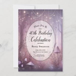 Invitation Année sur mesure Lavande magique Fée Lumières Anni