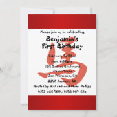 Invitation Année zodiaque chinoise de la fête d'anniversaire  (Dos)