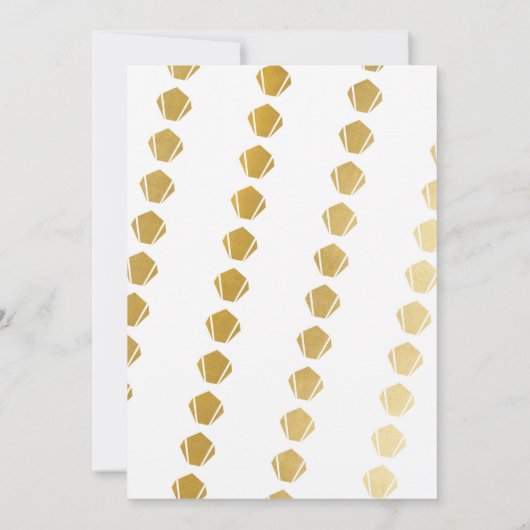 Invitation Années 1920 Quinceanera Art Déco Gatsby Gold Invit (Dos)