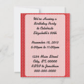 Invitation Années 1950 Pointing Woman Birthday (Dos)