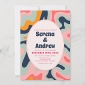 Invitation Années 1970 Retro Super Pastel Bold (Devant)