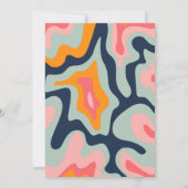 Invitation Années 1970 Retro Super Pastel Bold (Dos)