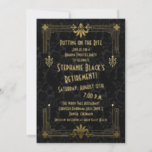 Invitation Années 20 Années 20 Parti de retraite Art déco