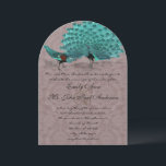 Invitation Années 20 Damask Turquoise Inséparable Peacock<br><div class="desc">Années 20 Gatsby Damask Turquoise Inséparable Peacock Peacock Invitations Mariage Vintage Art Nouveau Peacock Bird Parade Mariage -voir plus Vintage Bird Products Vintage Paisley Peacock Colors ou Fuchsia and Lime Paisley Faire-part de mariage -Paisley Peacock Colours Wedding Invitations, RSVP, Save the Date and Direction or Reception Cards. Cartes RSVP et...</div>