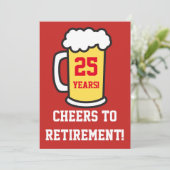 Invitation Années faites sur commande de retraite de bière (Debout devant)