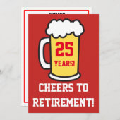 Invitation Années faites sur commande de retraite de bière (Devant / Derrière)